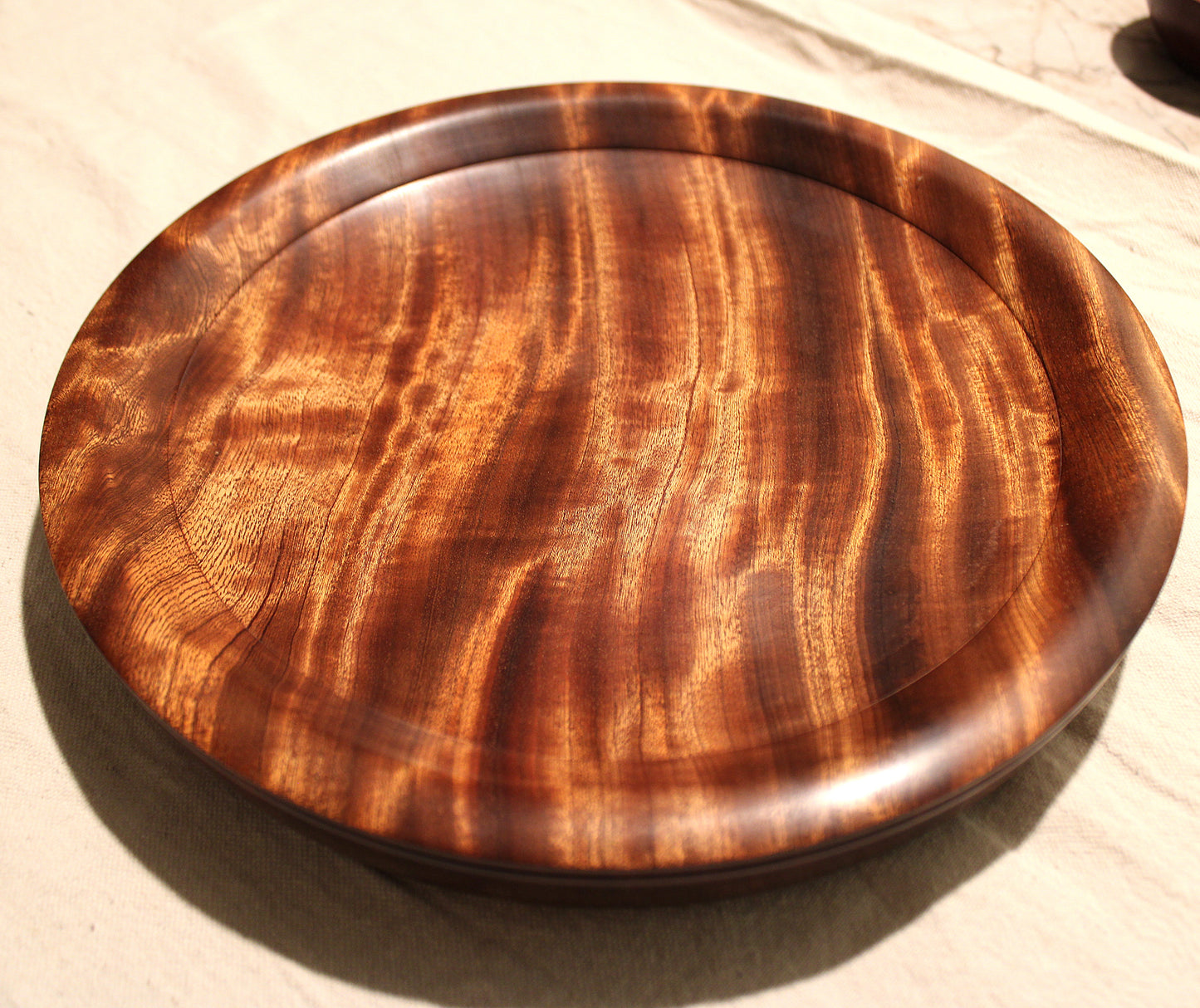 Sapele Dish - 12.5" show quality sapele, limited availability - 5 of 12