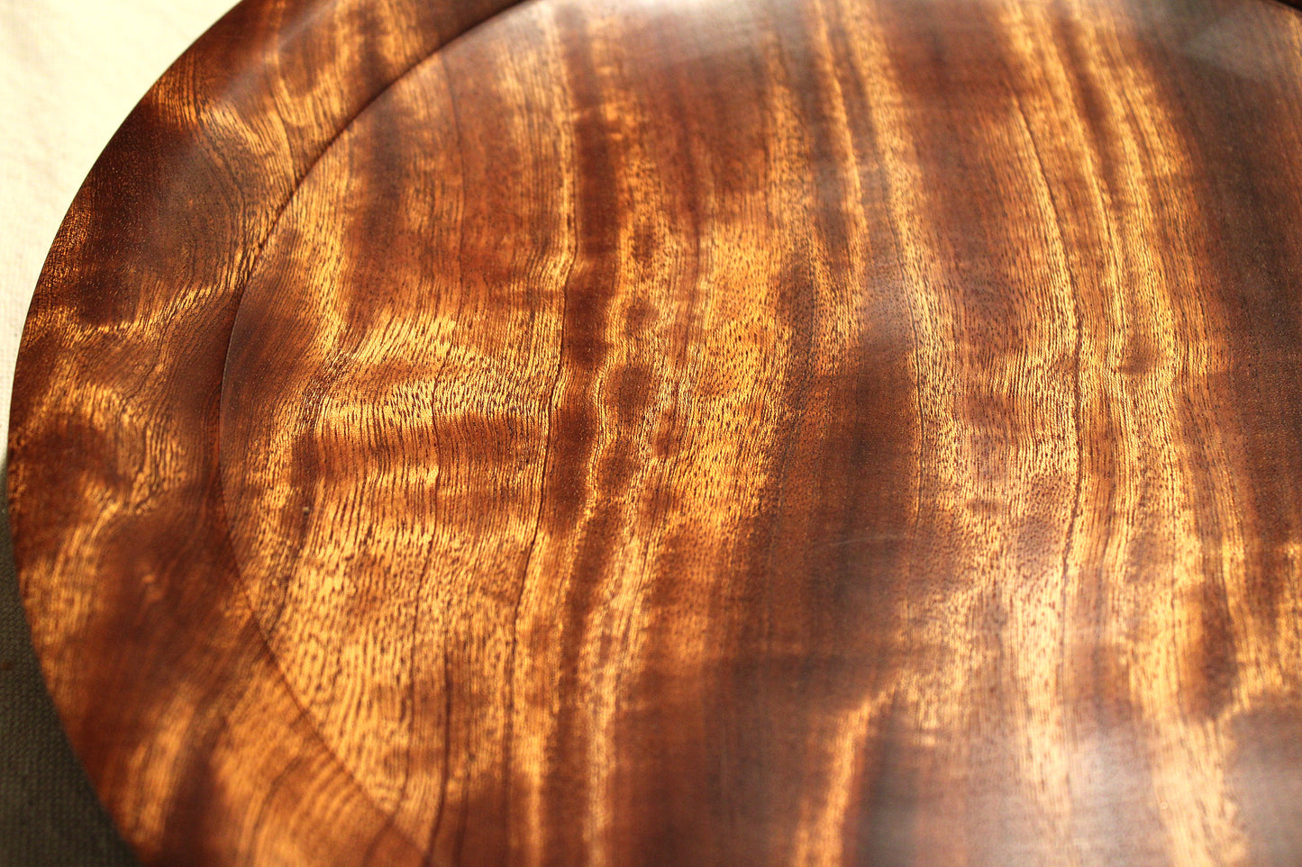 Sapele Dish - 12.5" show quality sapele, limited availability - 5 of 12