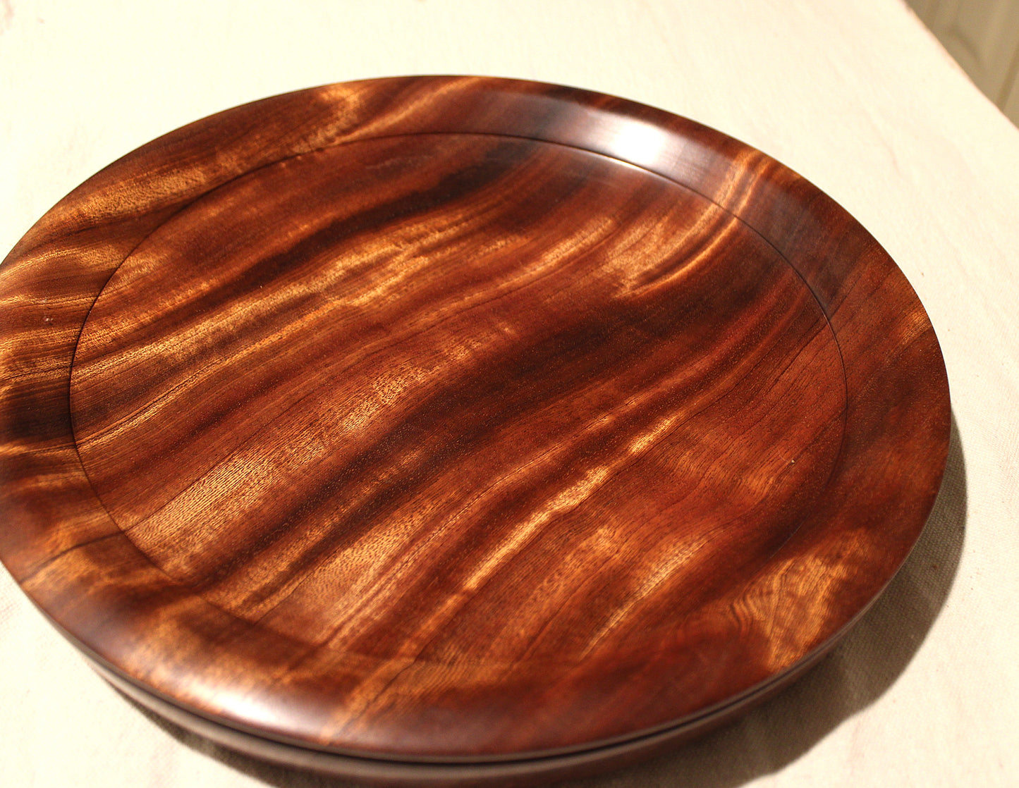 Sapele Dish - 12.5" show quality sapele, limited availability - 5 of 12