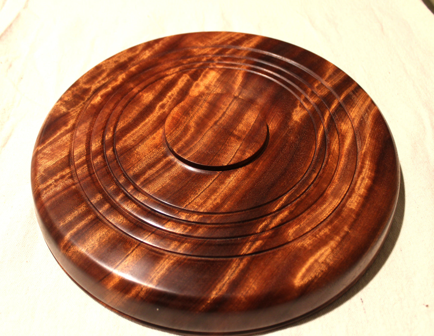 Sapele Dish - 12.5" show quality sapele, limited availability - 5 of 12