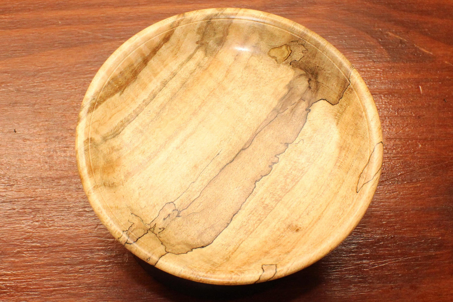 Hand-Turned Spalted Maple Dish | Rustic Wood Bowl | Unique Artisan Home Decor