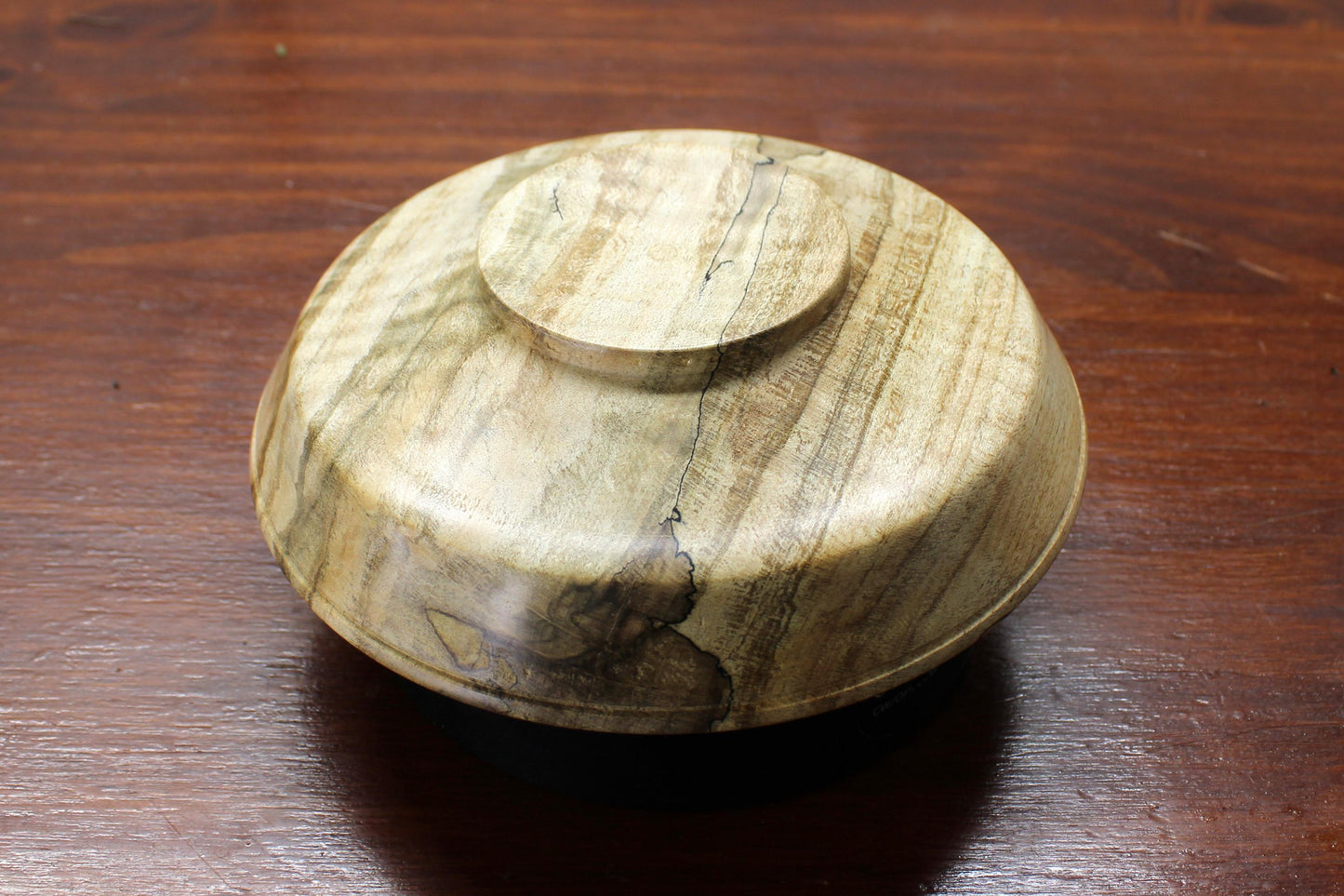 Hand-Turned Spalted Maple Dish | Rustic Wood Bowl | Unique Artisan Home Decor