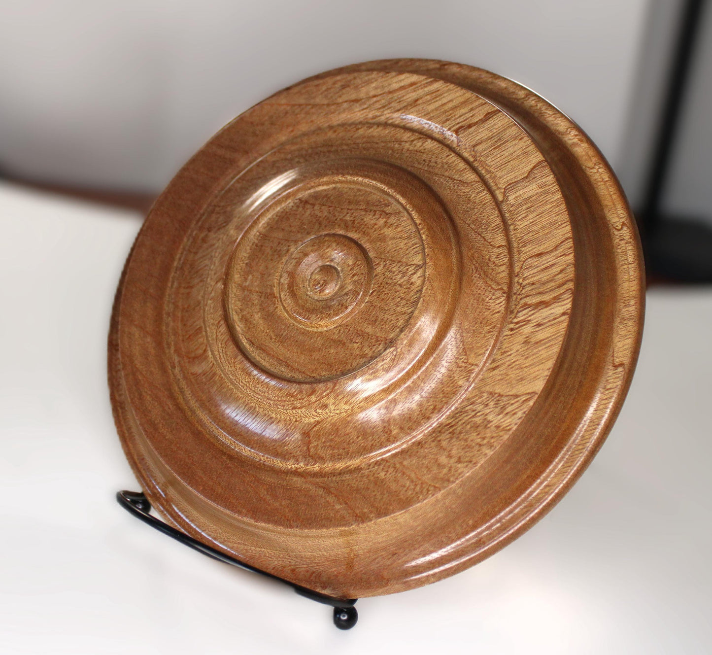 Sapele Wood Bowl – Handmade Decorative Dish – Elegant Natural Wood Decor or Gift