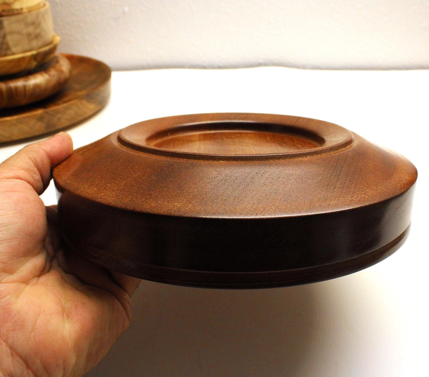 Sapele Wood Bowl - Handcrafted Sapele Bowl with Chatoyance