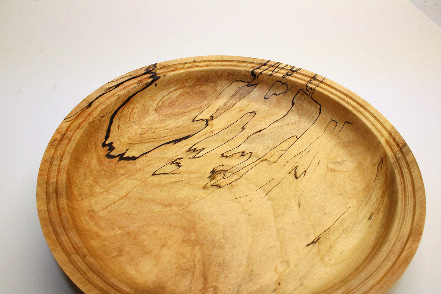 Spalted Maple Bowl with Natural Live Feature