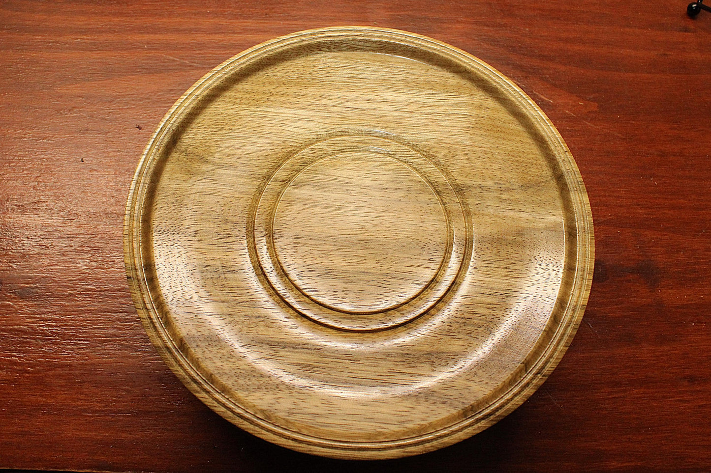 Hand-Turned Black Limba Wood Platter | Exotic Hardwood | Decorative Artisan Tray