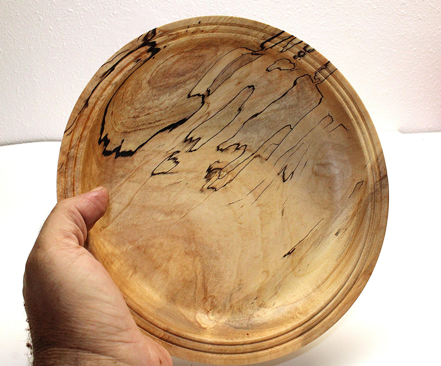 Spalted Maple Bowl with Natural Live Feature