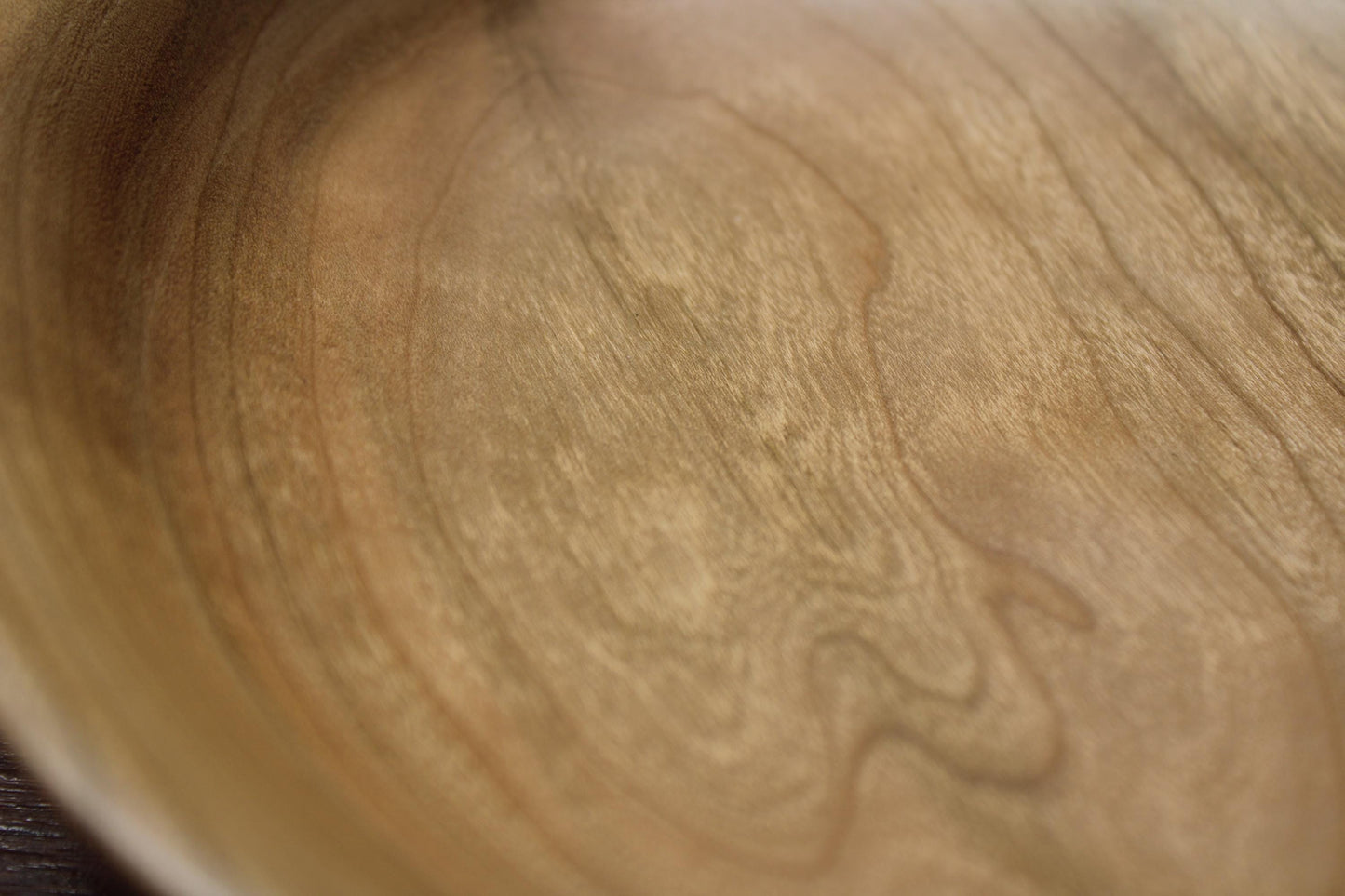 Cherry Wood Decorative Bowl – Minimalist Turned Wood Centerpiece, Handcrafted Elegance