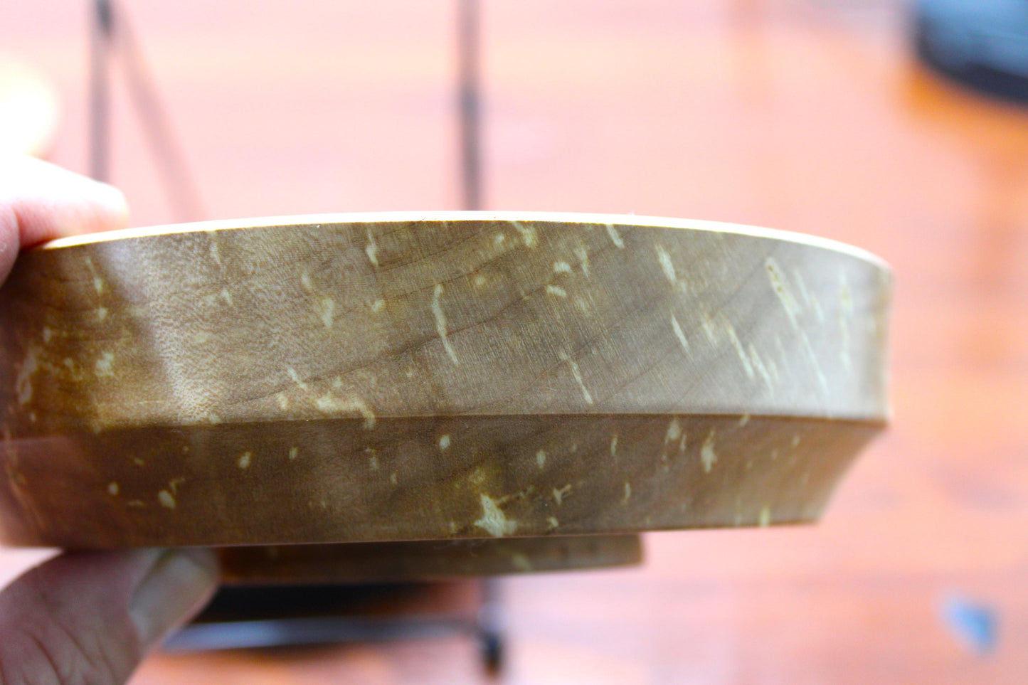 Hand-Turned Spalted Maple Burl Bowl – Small Artisan Wood Bowl