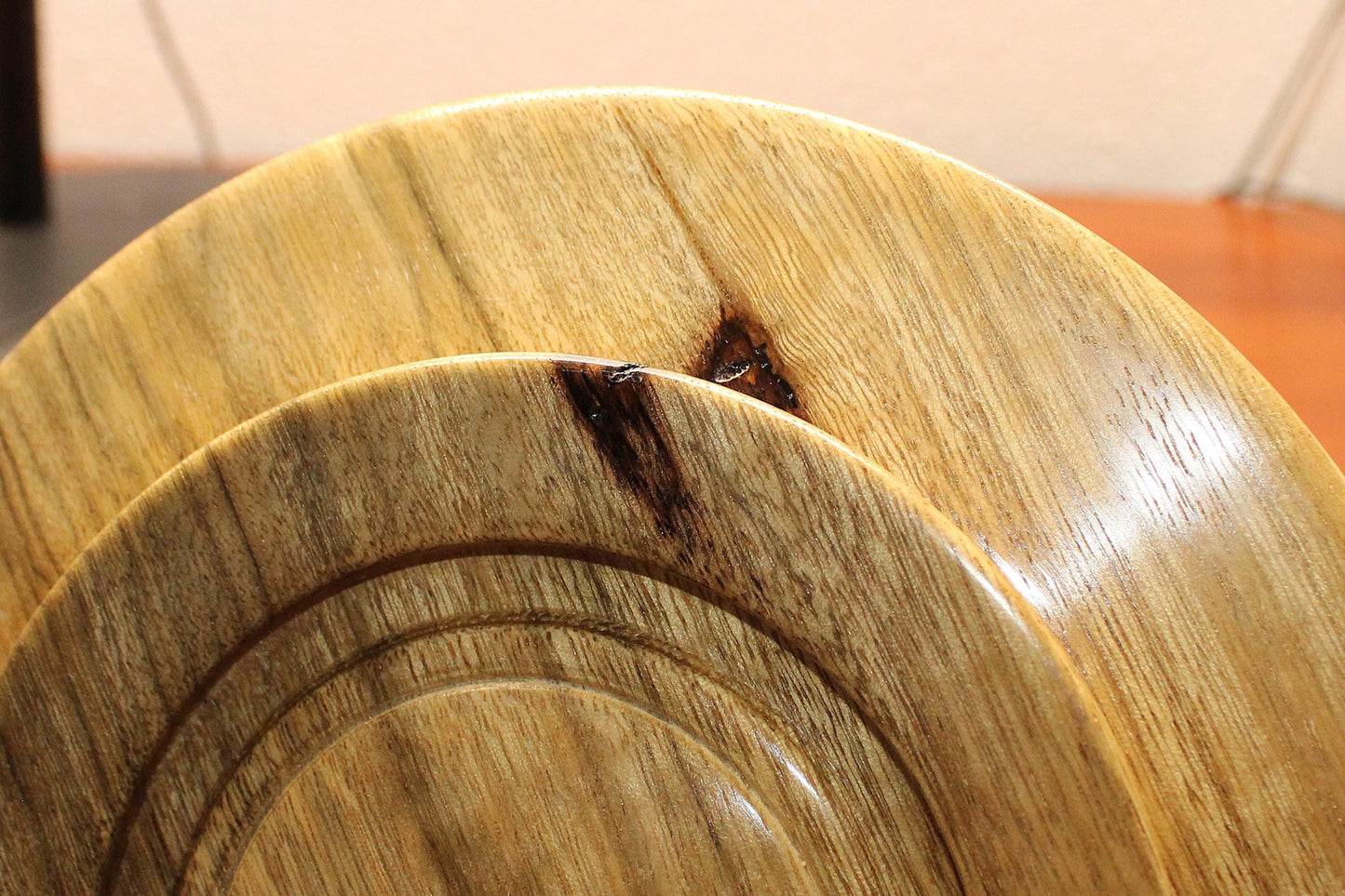 Hand-Turned Black Limba Wood Platter | Exotic Hardwood | Decorative Artisan Tray