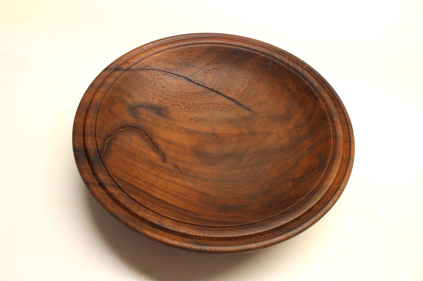 Walnut dish - scarred, beautiful walnut with natural warmth