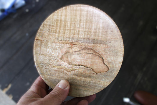 Handcrafted maple dish - spalted maple dish with great colors, one of a kind gift idea or unique home decor