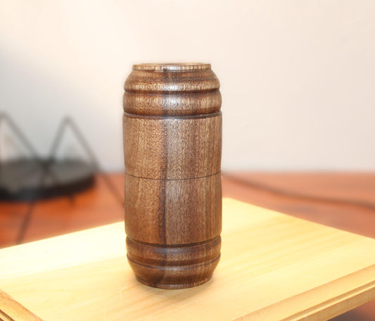 Walnut Capsule - Unique storage item, perfect as a small keepsake or memory box.  Grain matching with a snug fit lid.