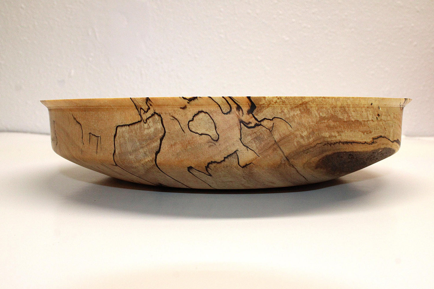 Spalted Maple Bowl with Natural Live Feature