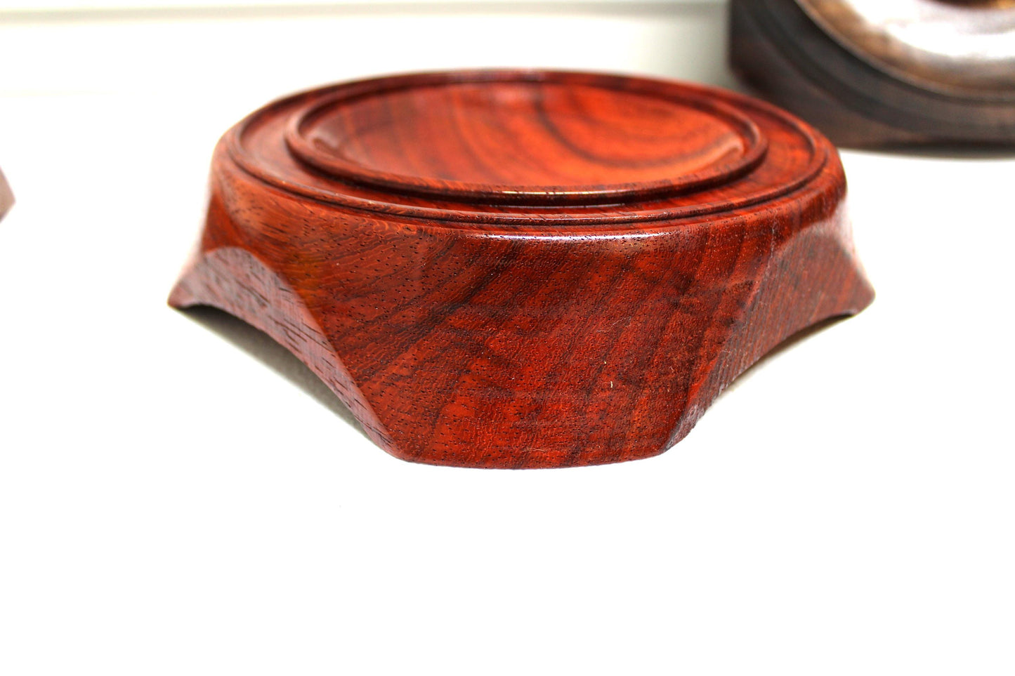 Handcrafted padauk wood tray