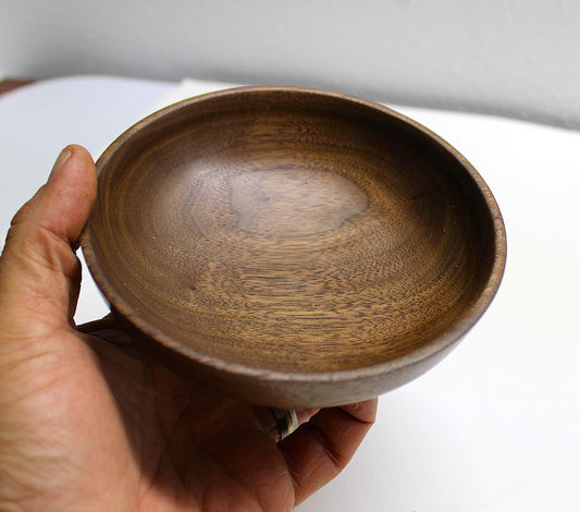 Indian Walnut Dish - Food safe with beautiful grain and rich colors, handmade decor or gift idea