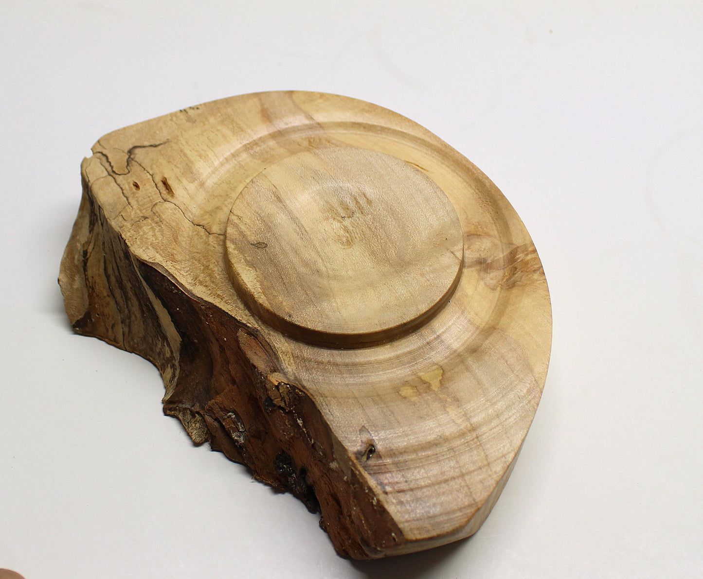 Live Edge Dish - Spalted and Wormy Maple Burl