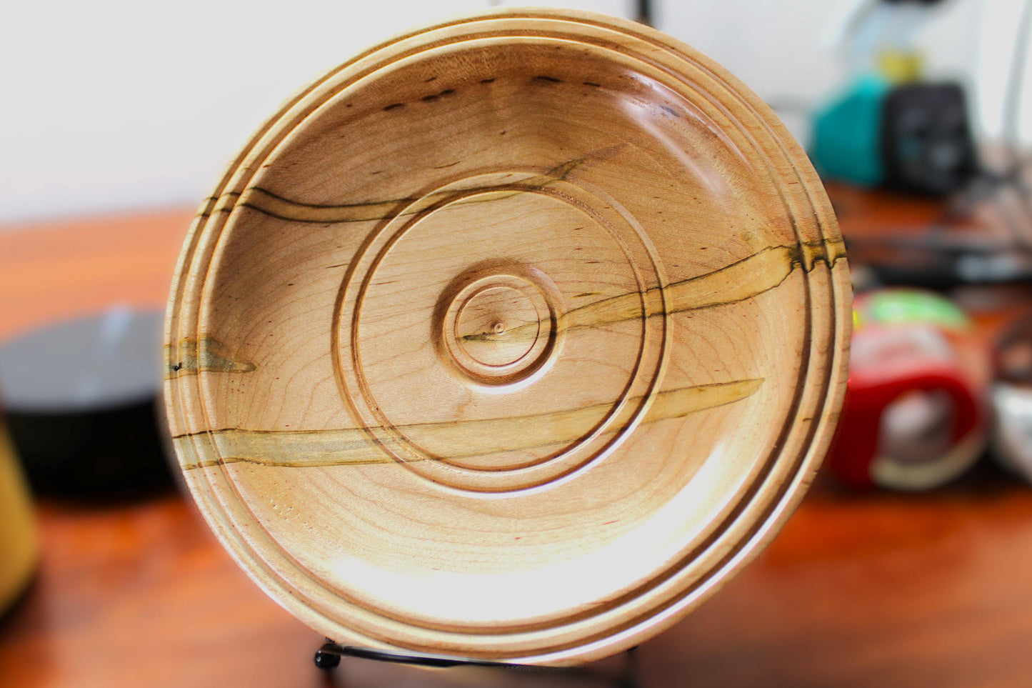 Spalted Ambrosia Dish - Centerpiece, Gift, or Understated Home Decor