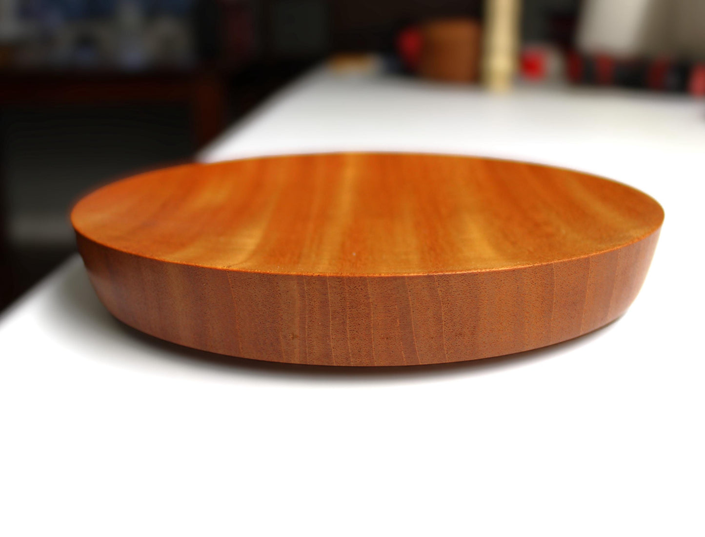 Mahogany Plate - Genuine mahogany food safe dish with great colors
