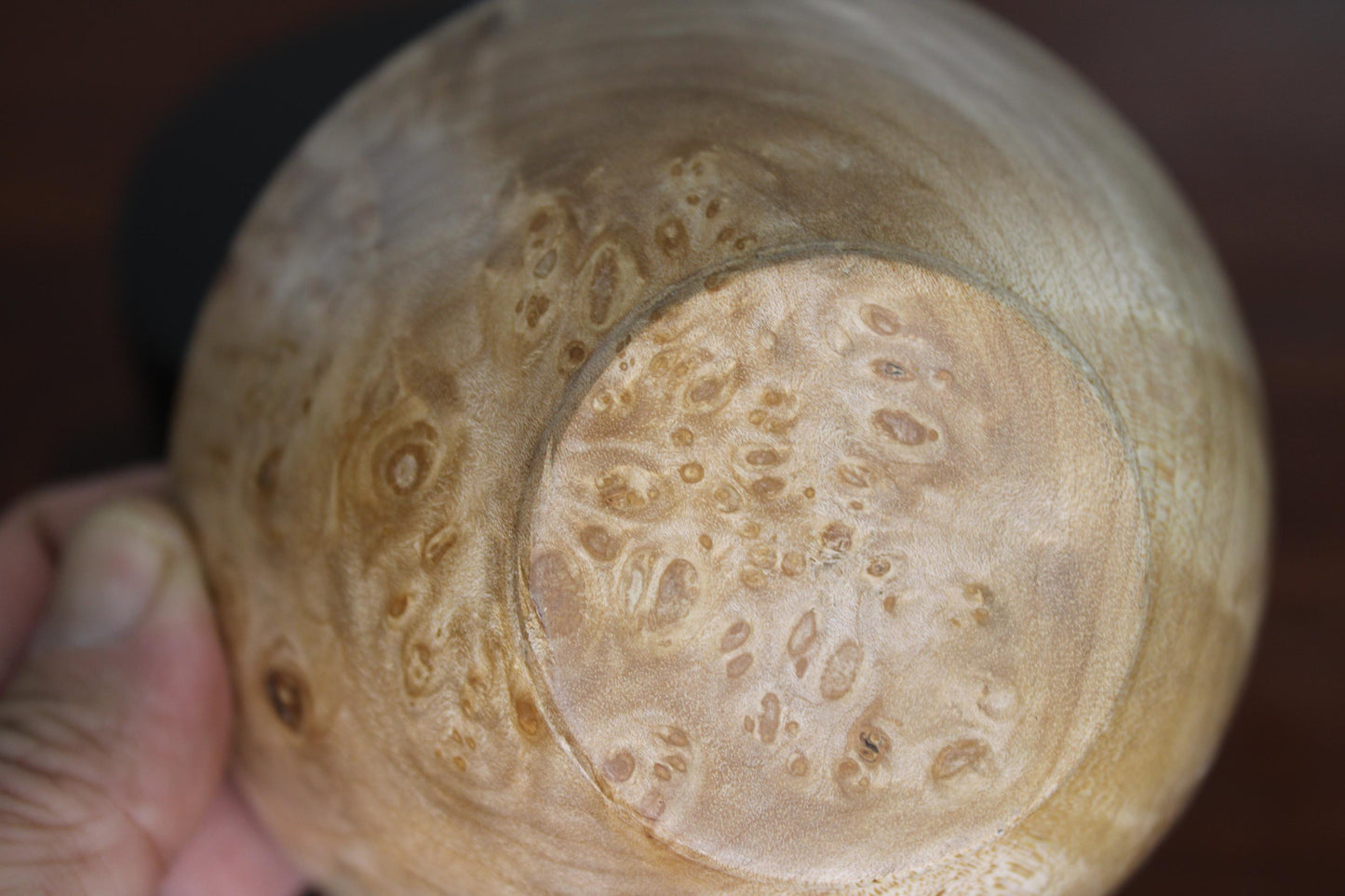 Small Maple Burl Bowl with Wabi-Sabi Imperfection