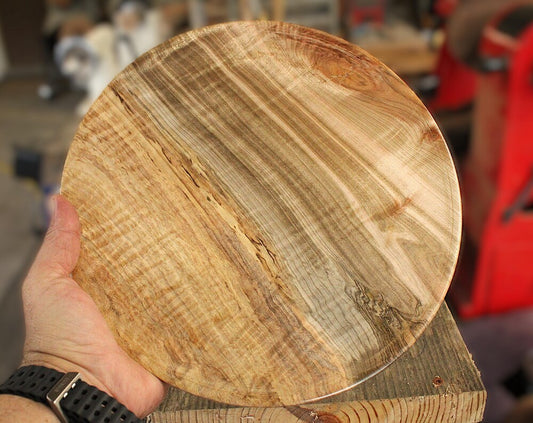 Maple Platter - Handmade Spalted and Curly Maple Platter