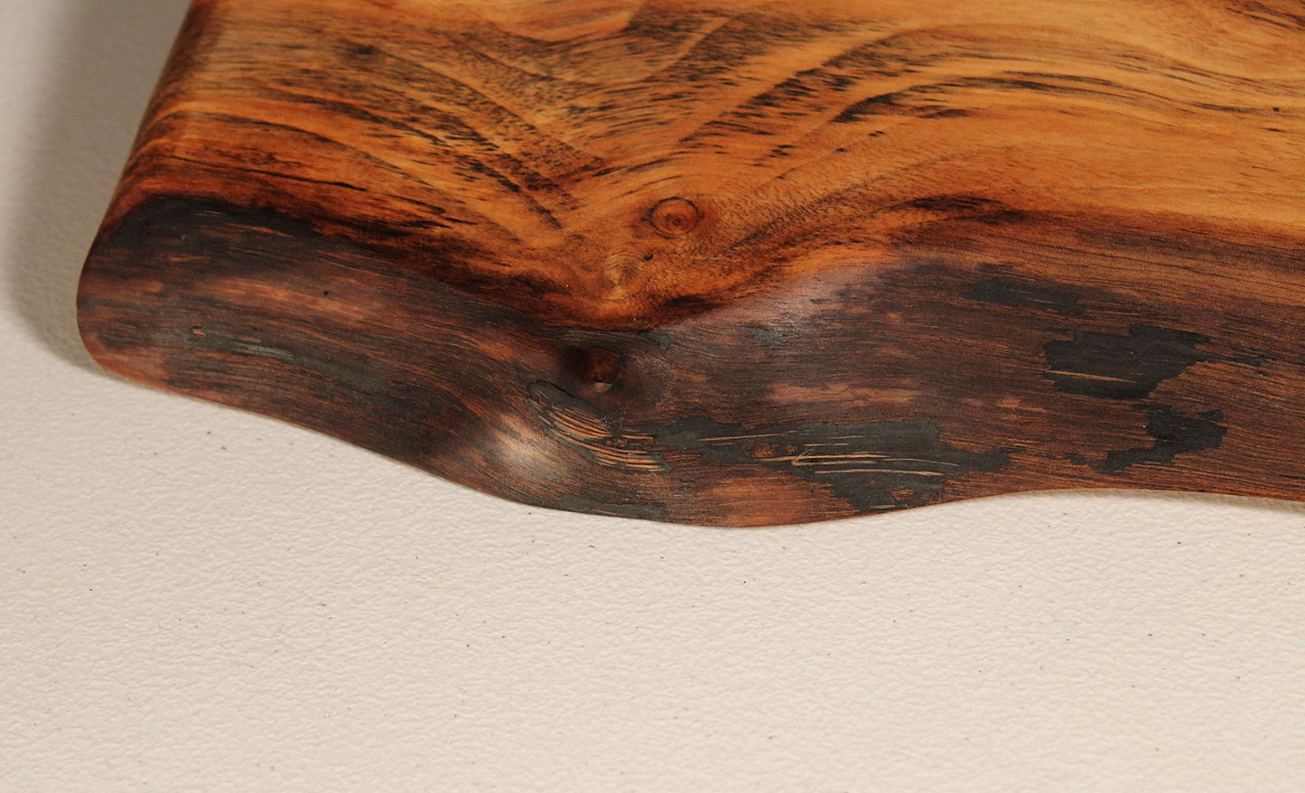 Exhibition-Quality Live Edge Walnut Board • 24.5" Figured Charcuterie & Serving Piece • Chatoyant Grain • One-of-a-Kind