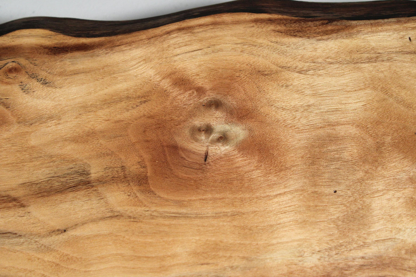 Exhibition-Quality Live Edge Walnut Board • 24.5" Figured Charcuterie & Serving Piece • Chatoyant Grain • One-of-a-Kind