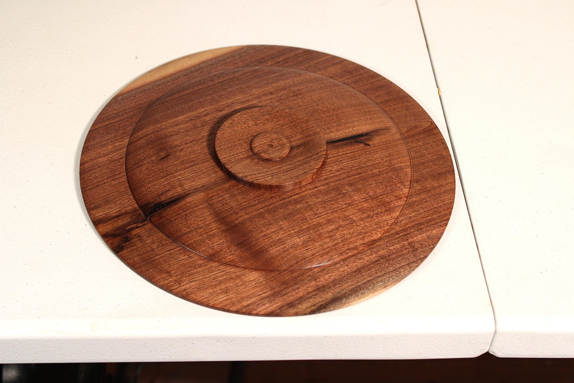 Ultra-Thin Walnut Display Dish — Minimalist Hand-Turned Walnut Platter | Fine Craft Wood Art