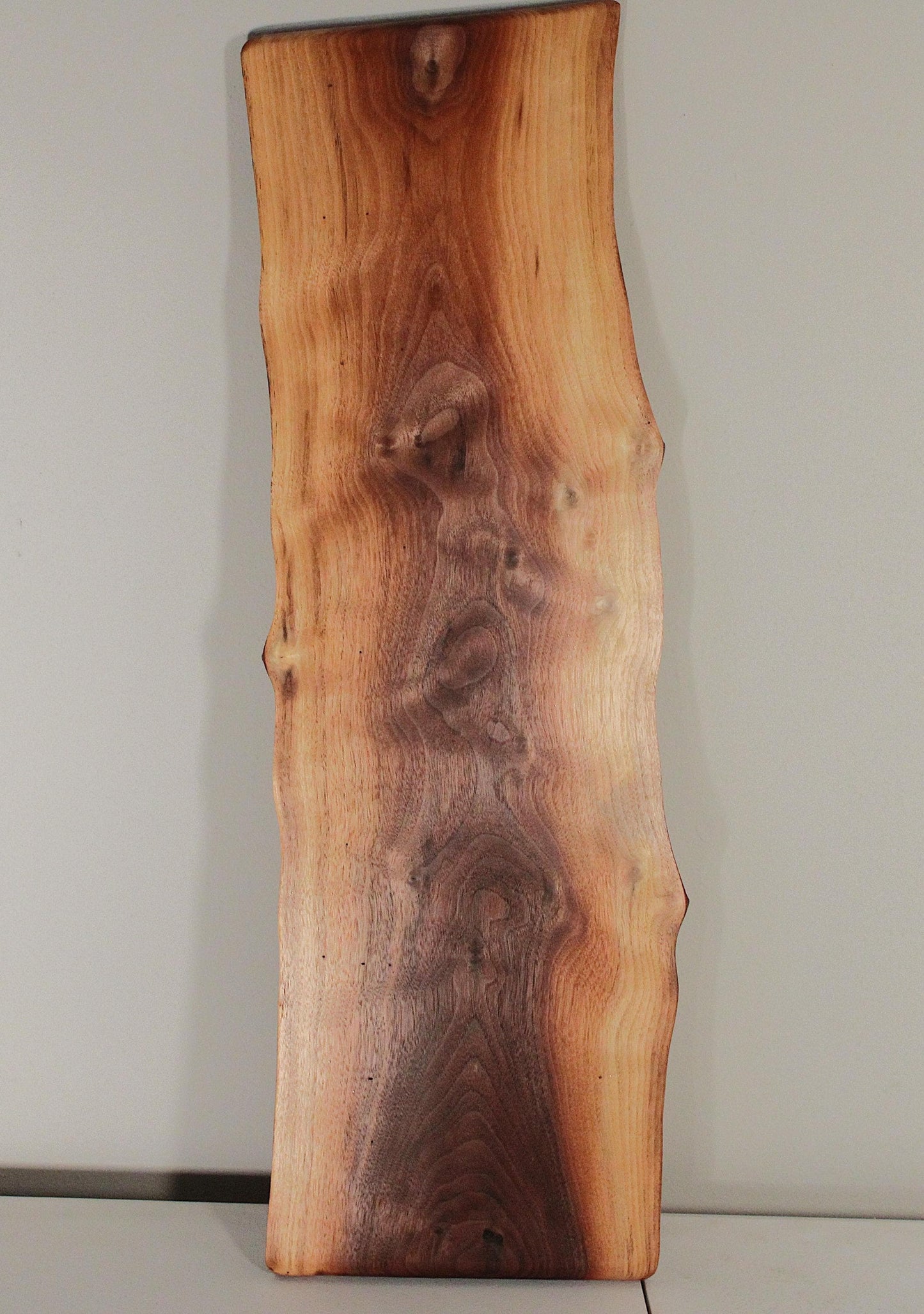 Exhibition Quality Live Edge Walnut Charcuterie Board – Hand-Shaped, Serving & Display Piece