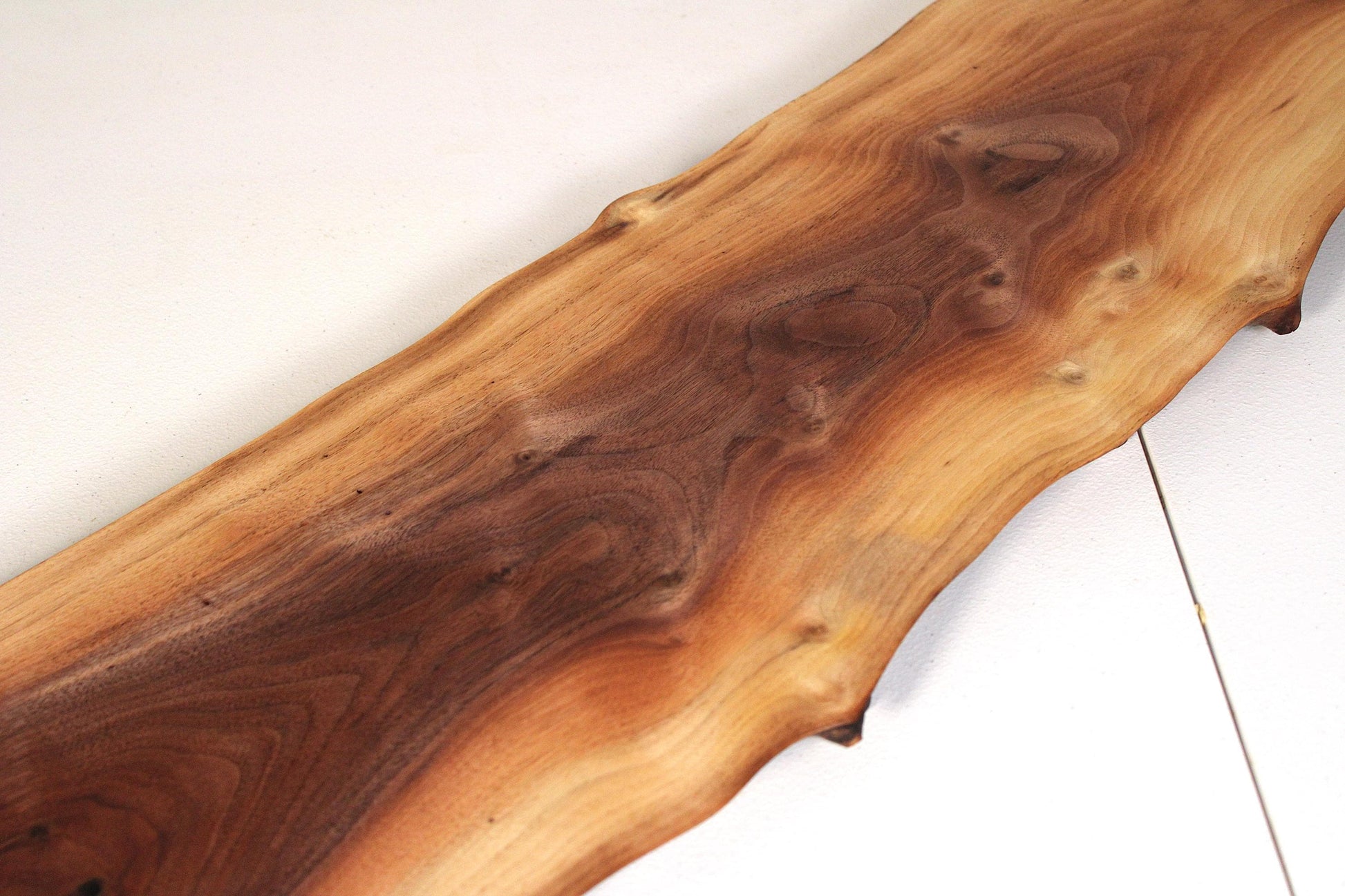 Exhibition Quality Live Edge Walnut Charcuterie Board – Hand-Shaped, Serving & Display Piece