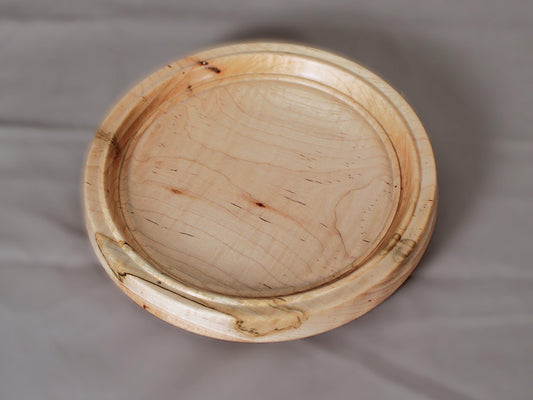 Spalted Maple Dish – Hand-Turned Wooden Display Piece, Artisan Finished, One of a Kind