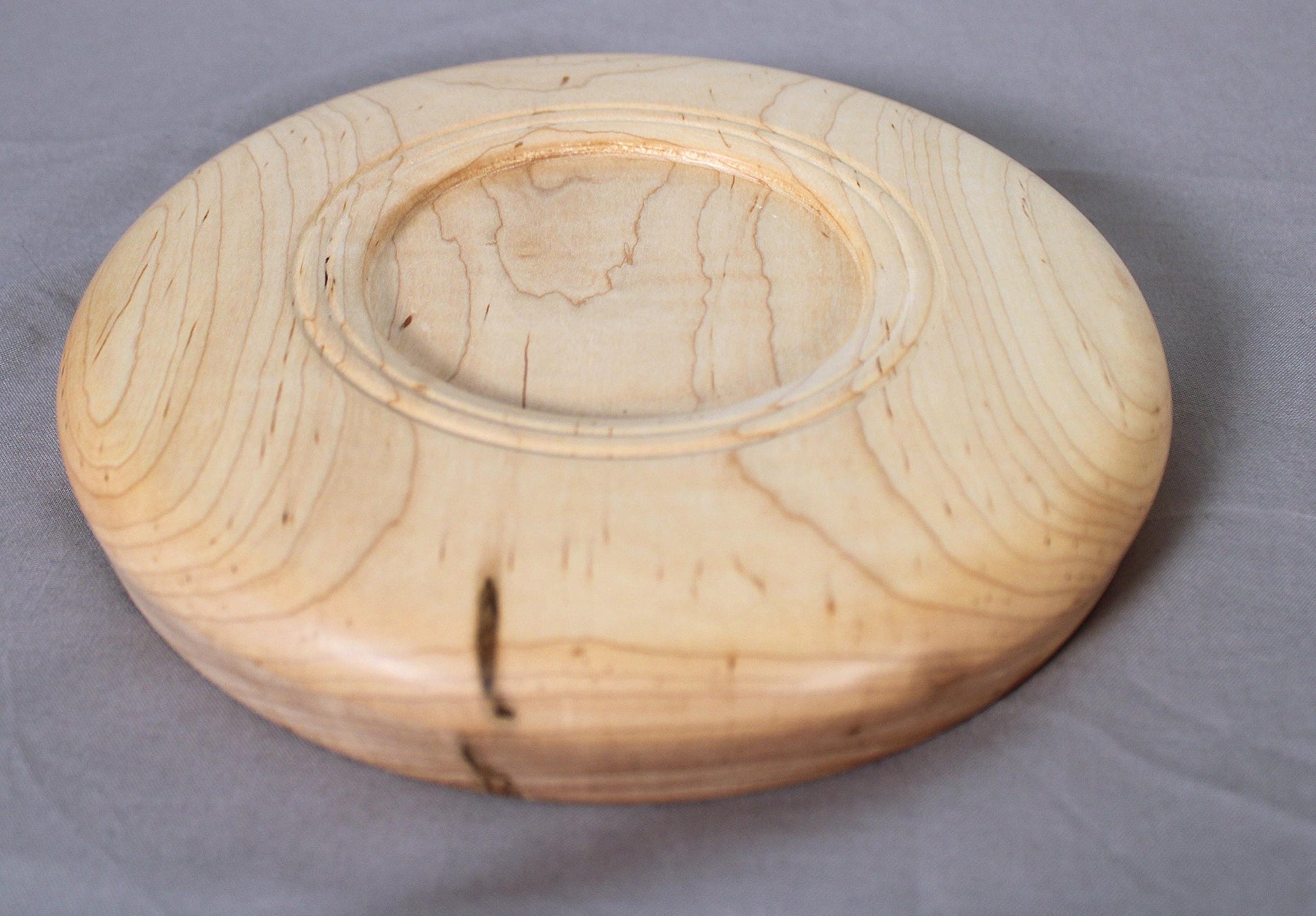 Spalted Maple Dish – Hand-Turned Wooden Display Piece, Artisan Finished, One of a Kind