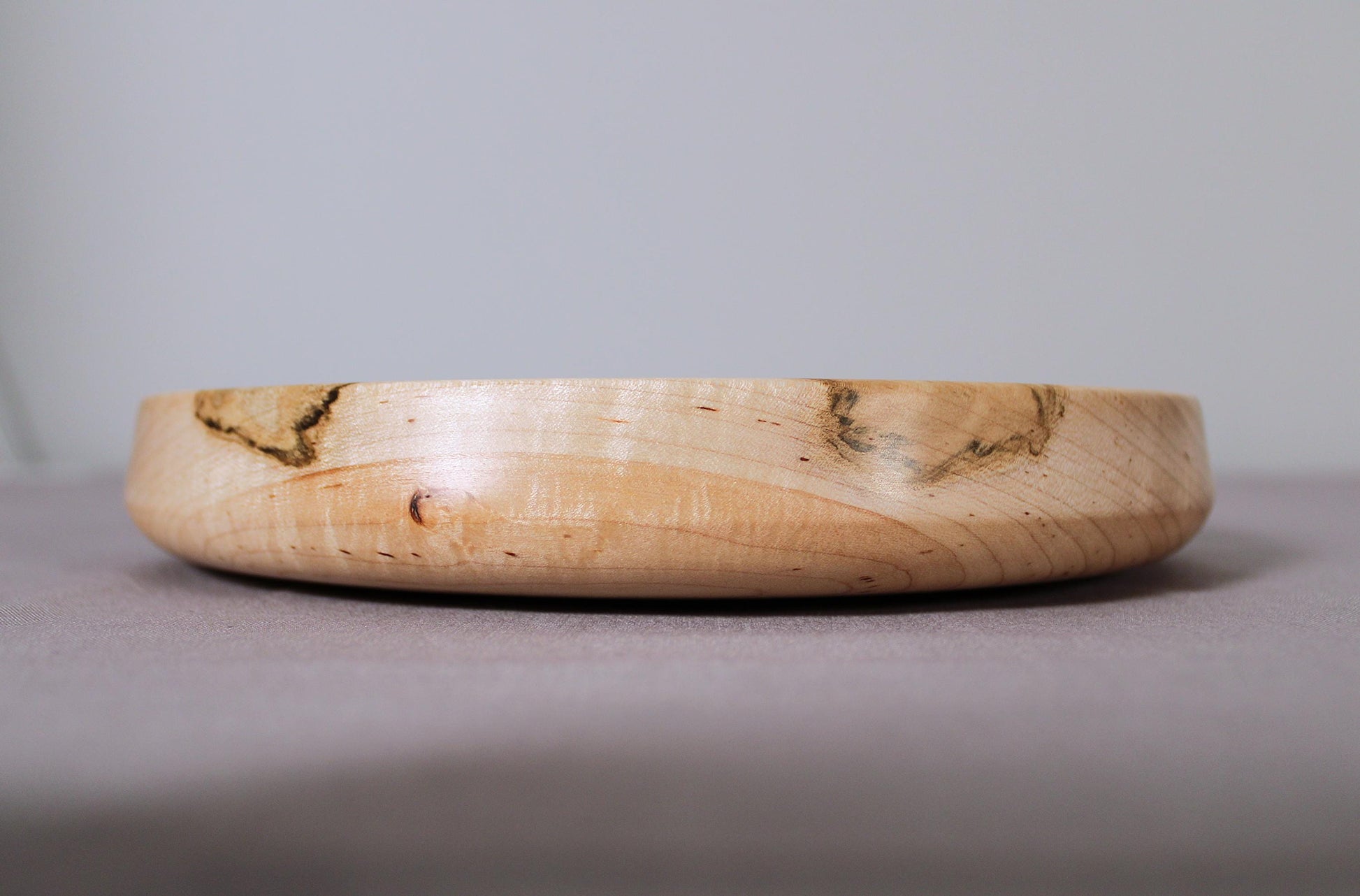 Spalted Maple Dish – Hand-Turned Wooden Display Piece, Artisan Finished, One of a Kind