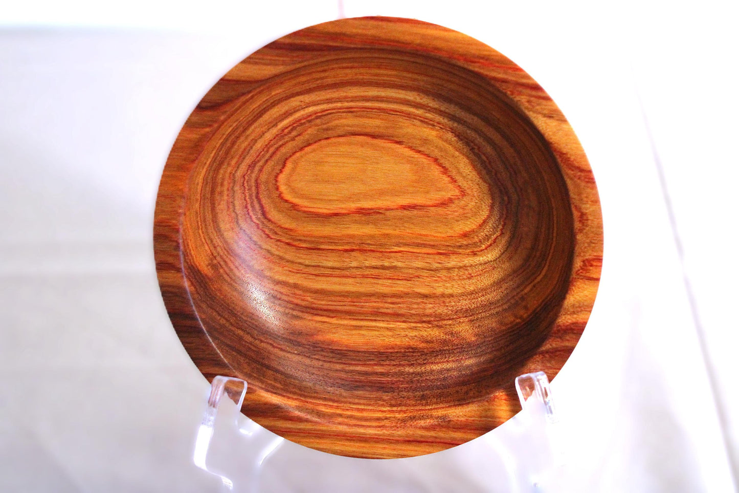 Hand-Turned Canarywood Bowl – Vibrant Gold & Red, Artisan Crafted