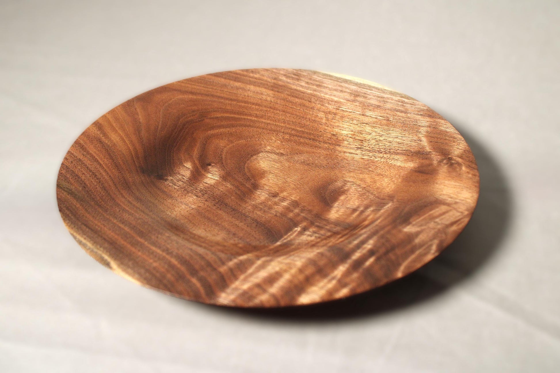 Walnut Dish – Figured American Black Walnut, 8.5” Display or Serving Plate