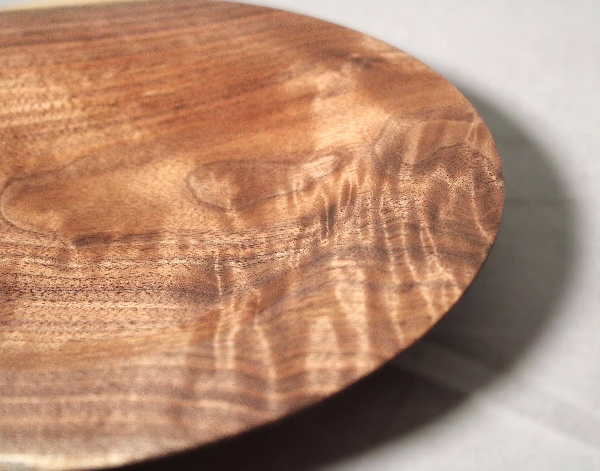 Walnut Dish – Figured American Black Walnut, 8.5” Display or Serving Plate