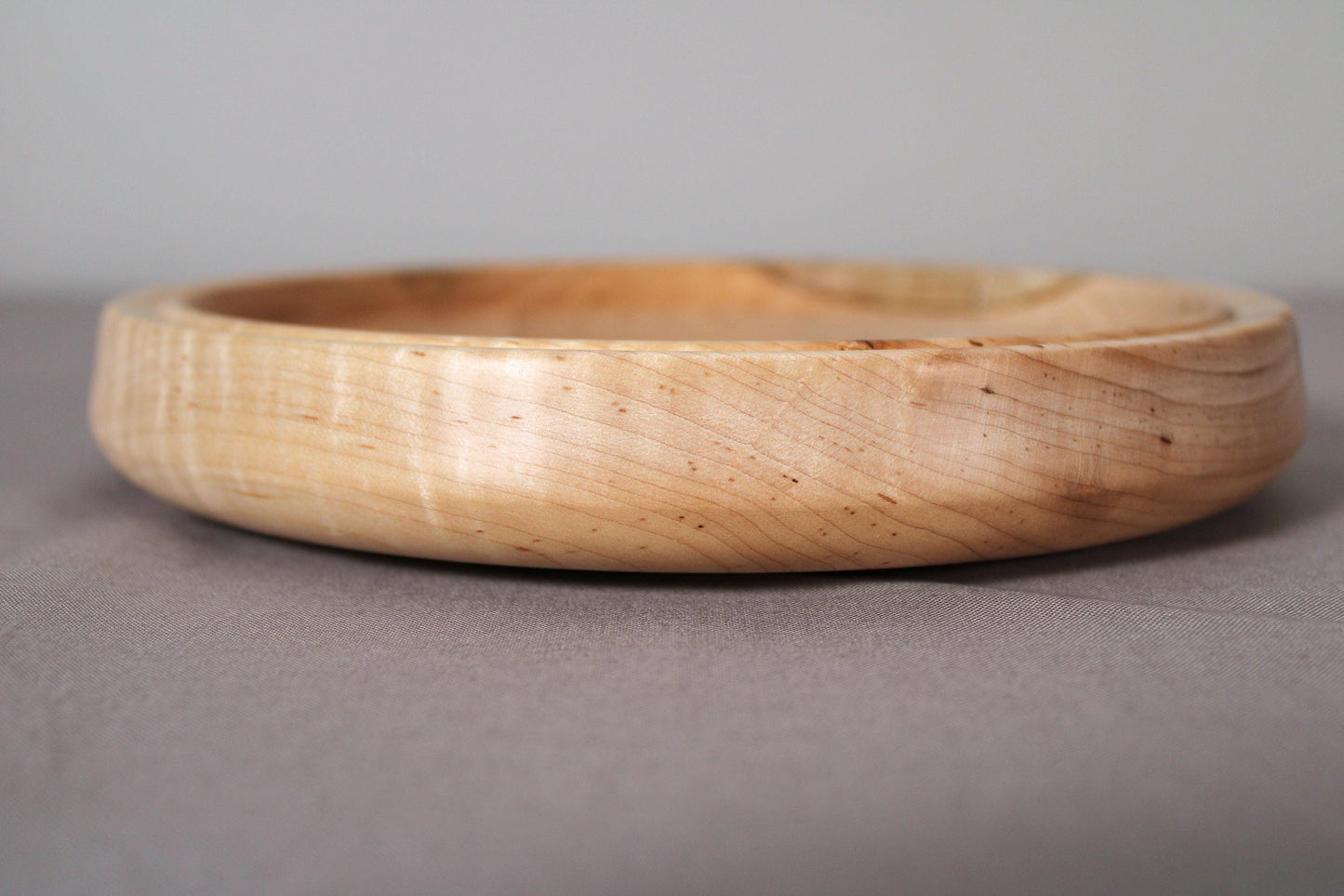 Spalted Maple Dish – Hand-Turned Wooden Display Piece, Artisan Finished, One of a Kind