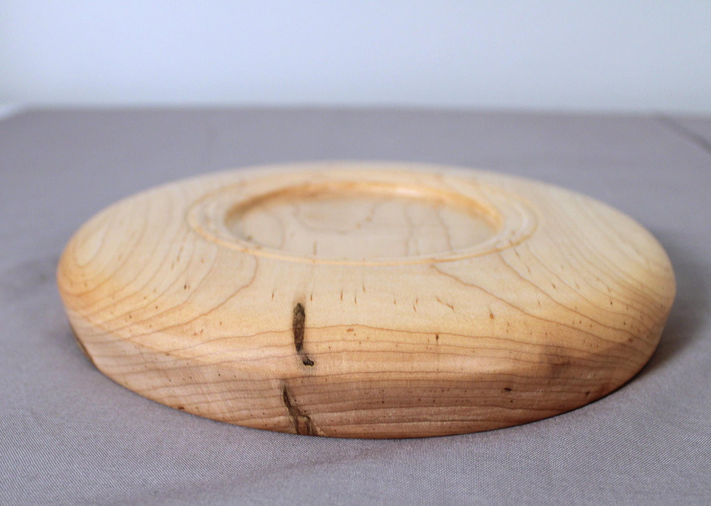 Spalted Maple Dish – Hand-Turned Wooden Display Piece, Artisan Finished, One of a Kind