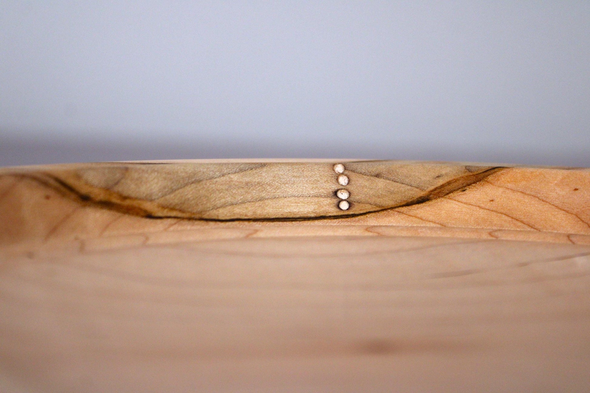 Spalted Maple Dish – Hand-Turned Wooden Display Piece, Artisan Finished, One of a Kind