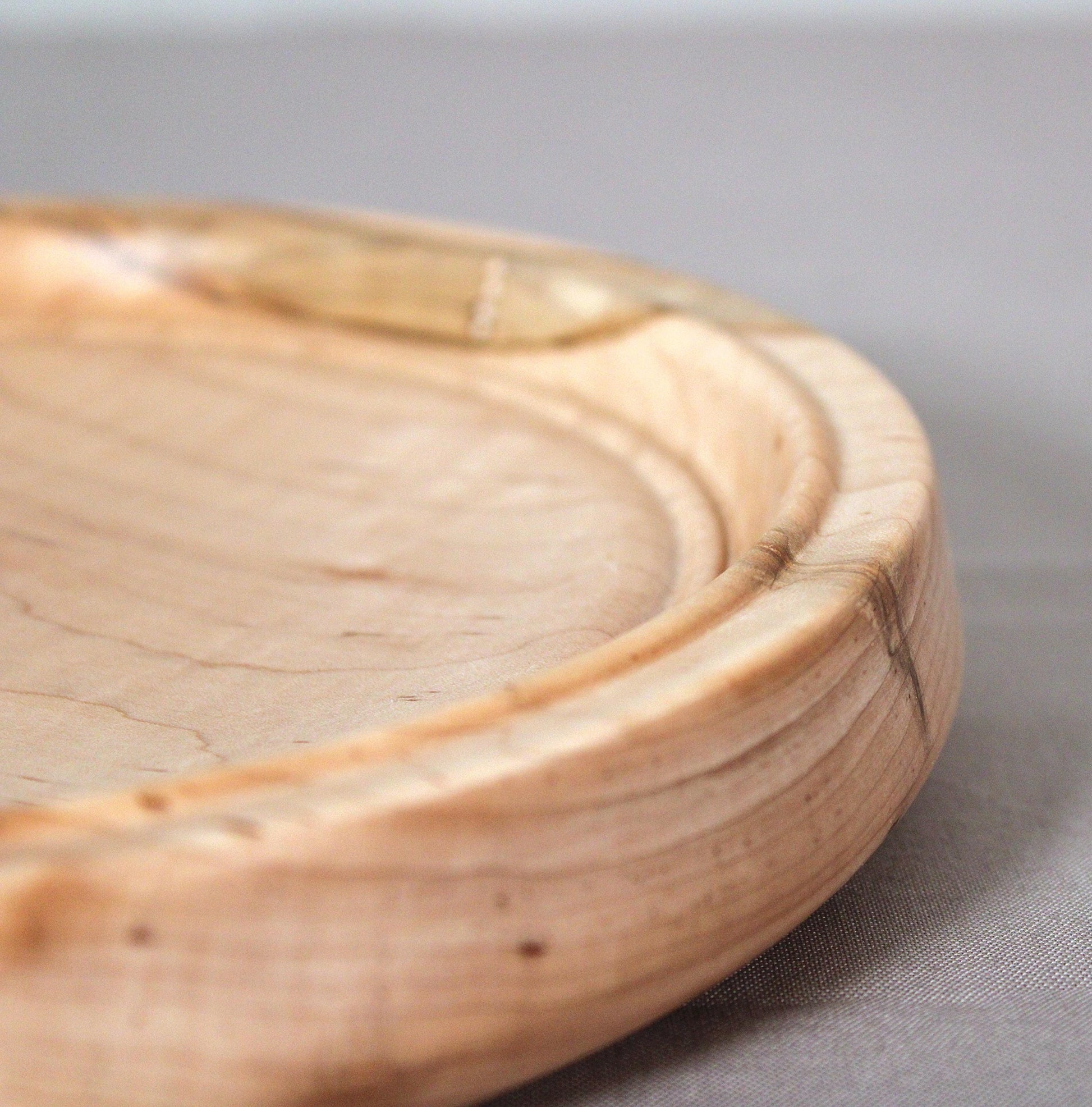 Spalted Maple Dish – Hand-Turned Wooden Display Piece, Artisan Finished, One of a Kind