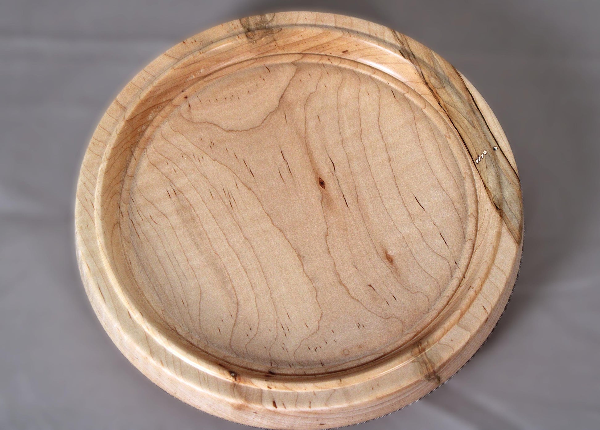 Spalted Maple Dish – Hand-Turned Wooden Display Piece, Artisan Finished, One of a Kind