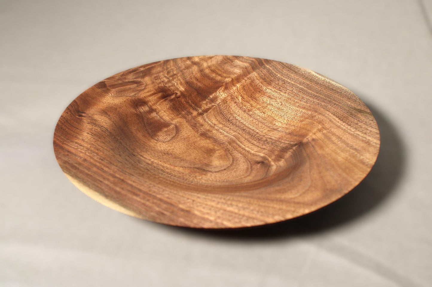 Walnut Dish – Figured American Black Walnut, 8.5” Display or Serving Plate