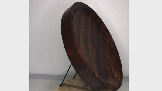 Sapele Platter - 11.5" Sapele Mahogany Food-Safe Platter with Amazing Chatoyance